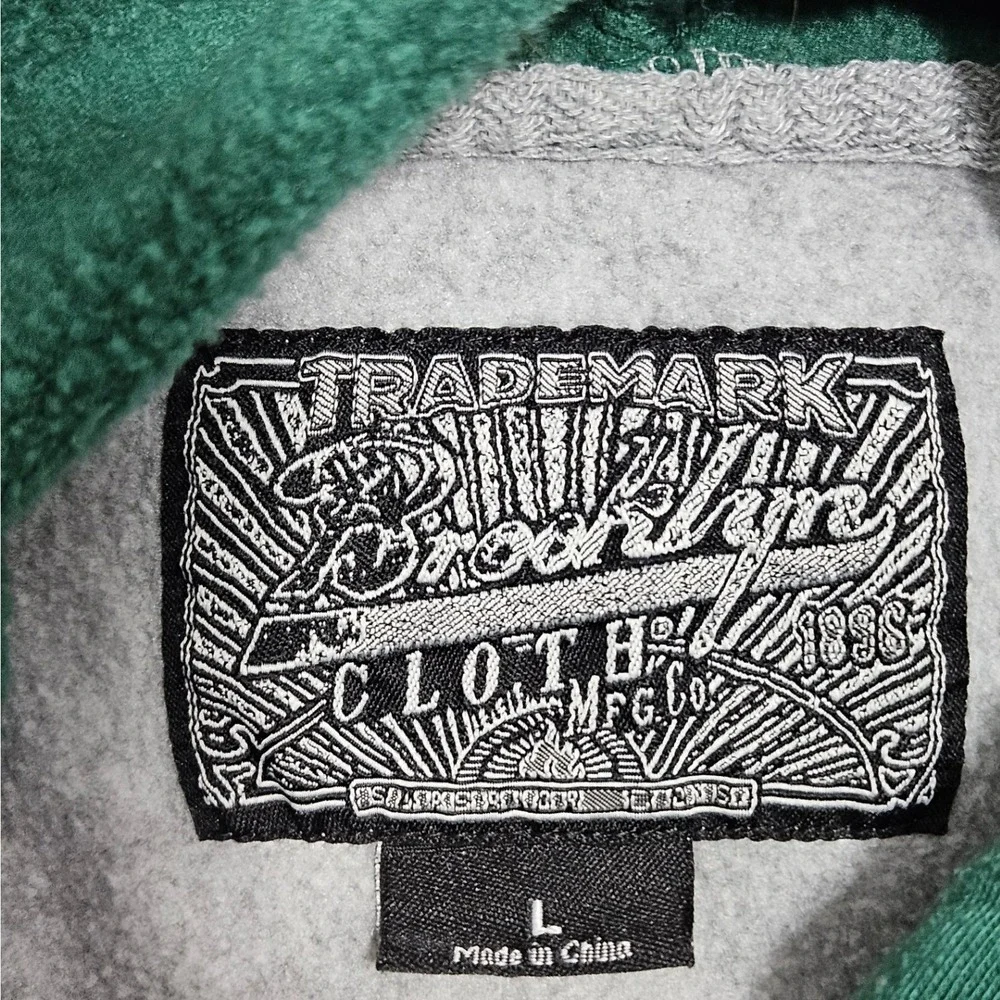 Brooklyn Cloth World Vibes Patchwork Hoodie Large‎ Multi Color Paisley Graphic